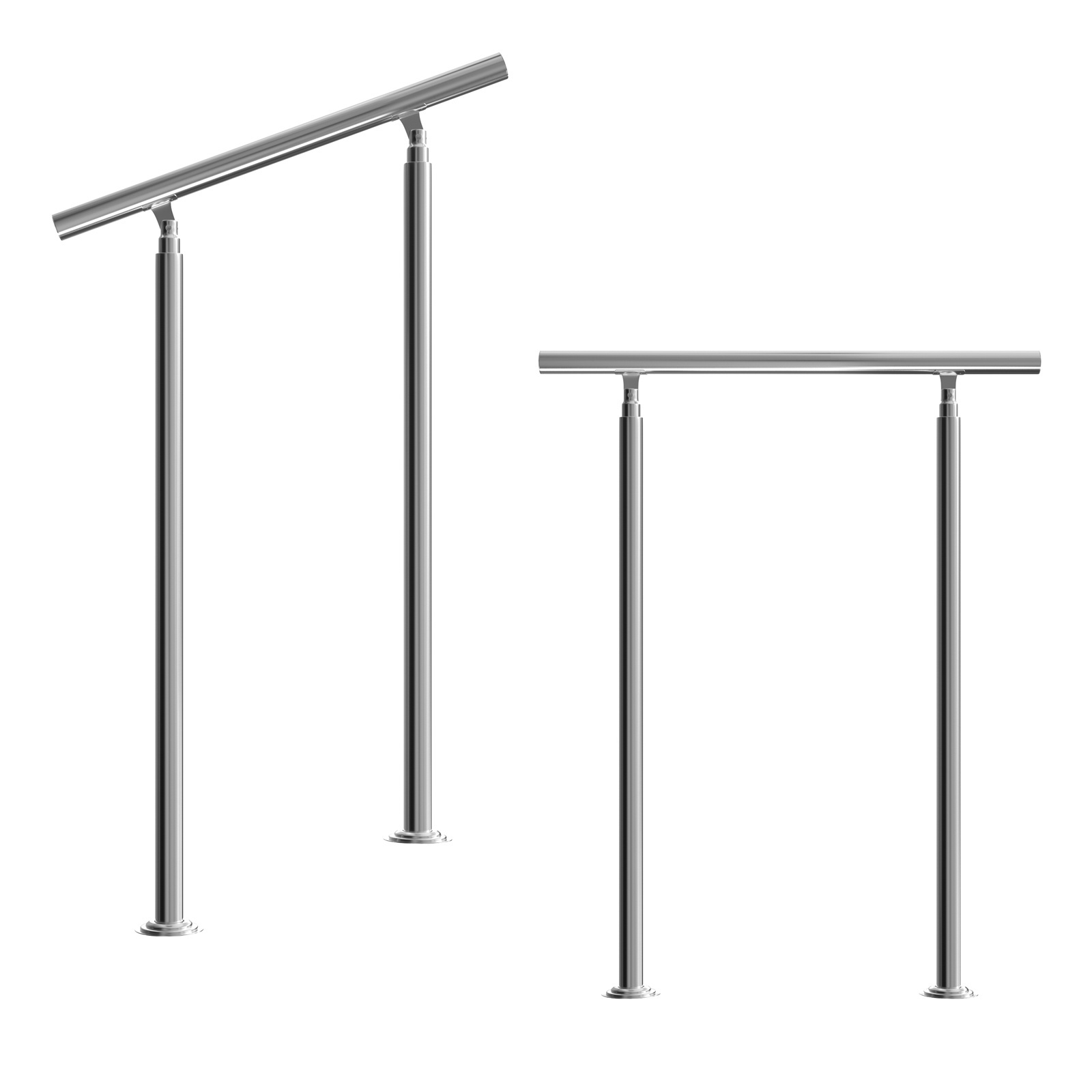 Monzana Trapleuning roestvrij staal 80cm