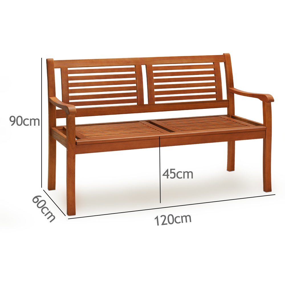 Casaria Tuinbank eucalyptushout 120x60x90cm FSC®-gecertificeerd