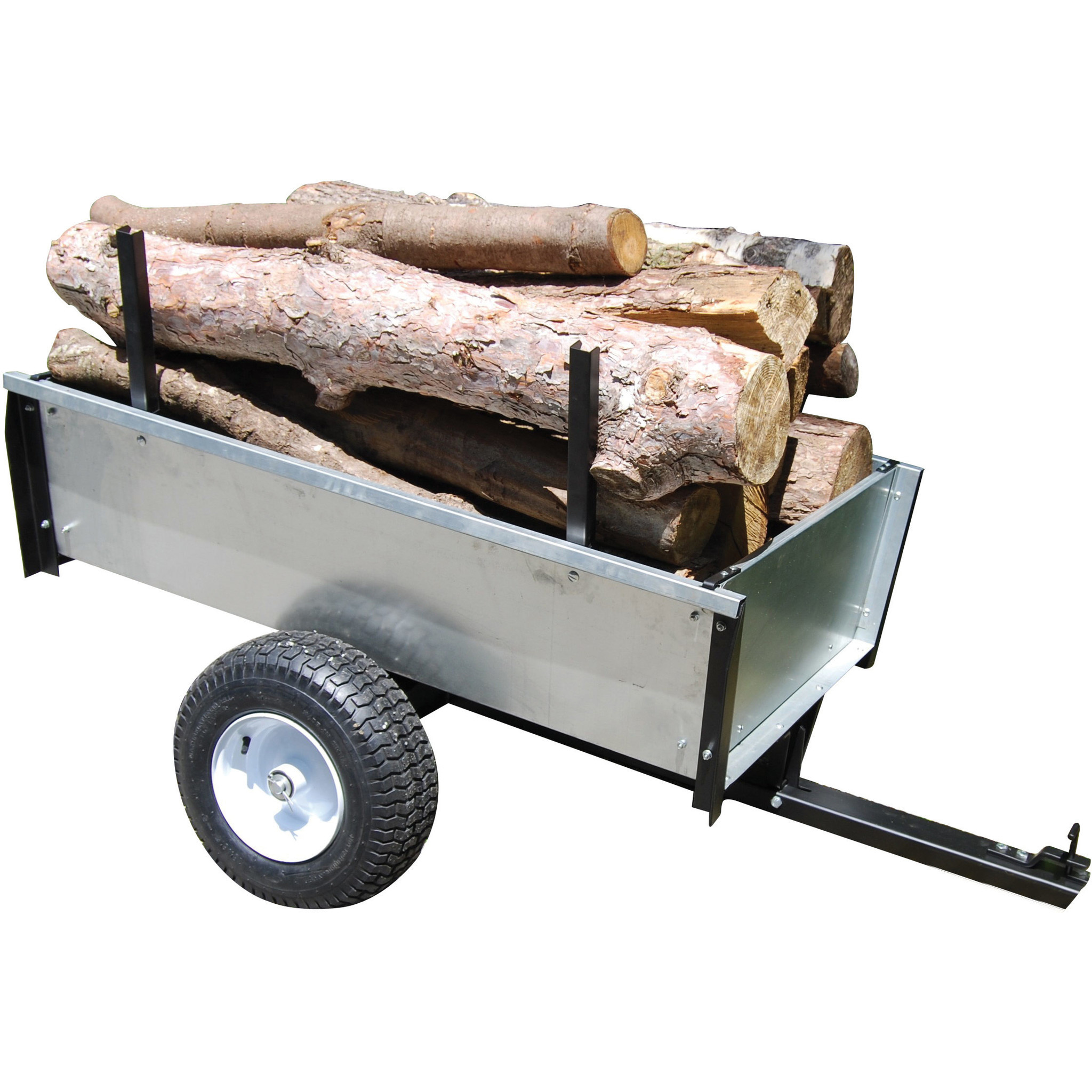 Turfmaster Aanhangwagen in metaal met kipbak in gegalvaniseerd staal 105 x 95 x 32 cm - Max cap450 kg