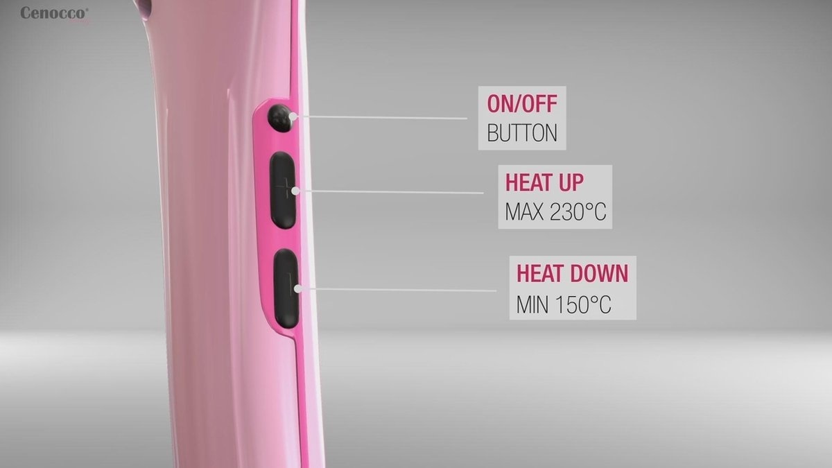 Cenocco Snelle Stijltang CC-9011 - tot 230°C - Roze