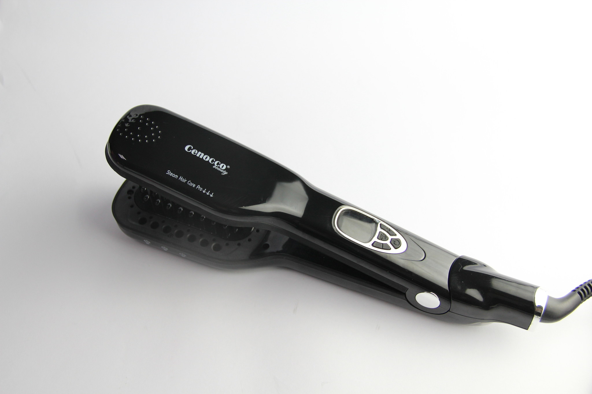 Cenocco CC-9014- Stoom borstel - Stijlborstel - Fohnborstel - voor alle haartypen - 5 standen - Max 230 °C - Zwart