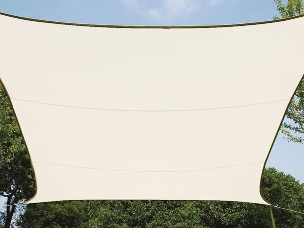 Perel Schaduwdoek / Zonnezeil Rechthoek inclusief bevestegingsset - 2x3m - Crème