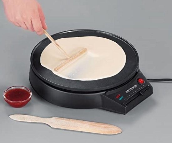 Severin Crêpe maker/ Pannenkoekenijzer - 1000 Watt - Zwart