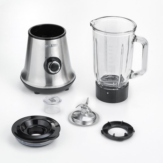 Severin Blender - 1 Liter - 500 Watt - met Maatbekertje - Pulse knop - Geschikt voor ijs