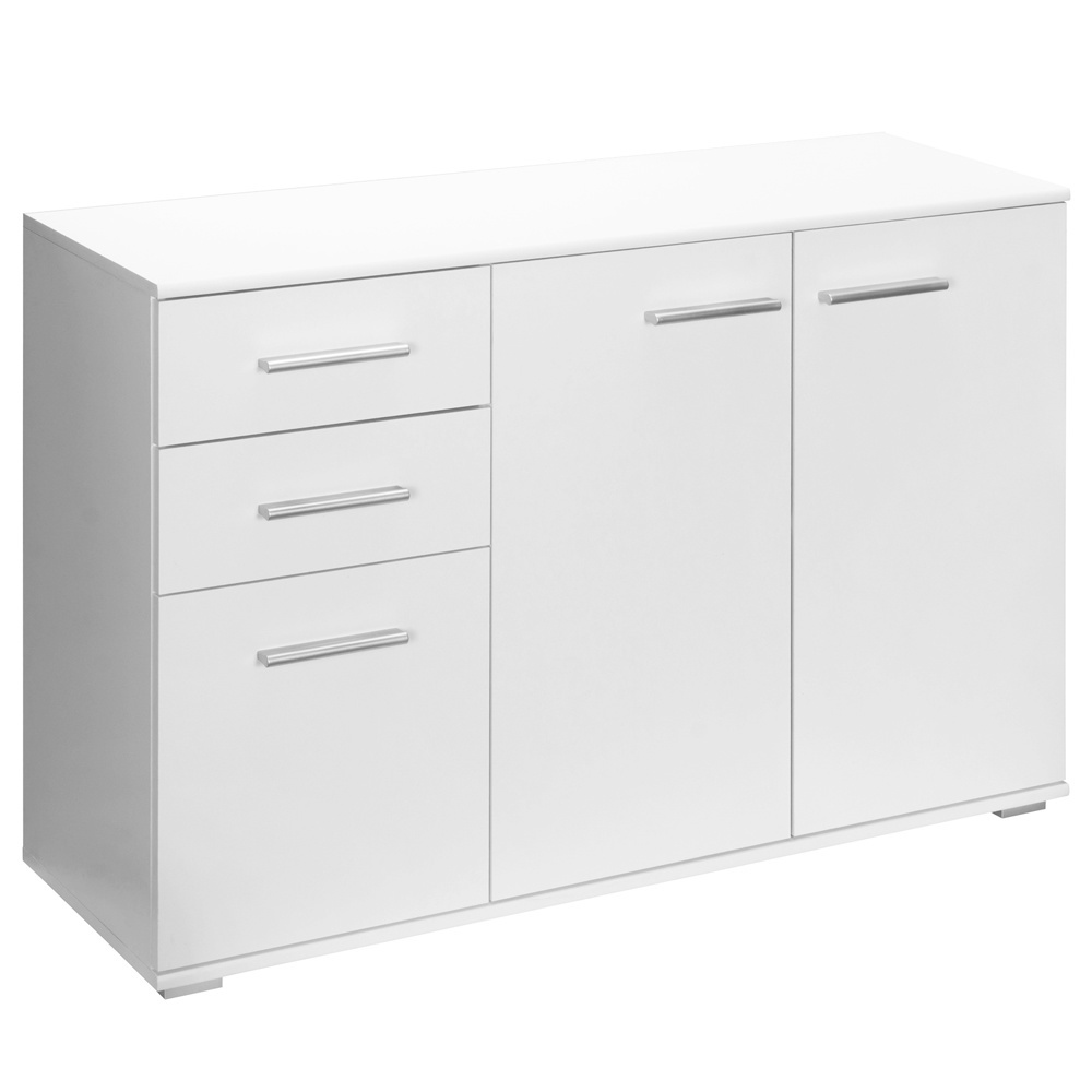 Deuba Dressoir / ladekast wit met 3 deuren & 2 lades