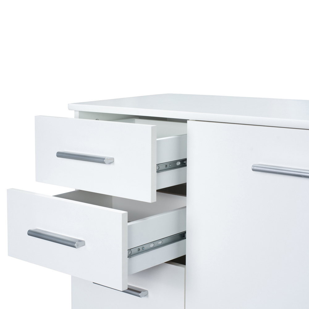 Deuba Dressoir / ladekast wit met 3 deuren & 2 lades
