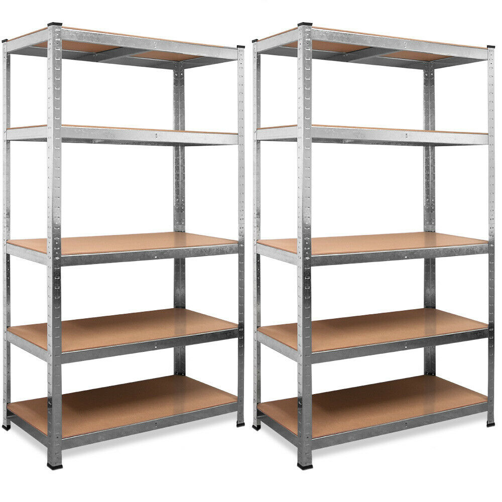 Deuba 2 Stuks Stellingkast / Opbergrek met 5 planken - 175x75x30cm - 350kg