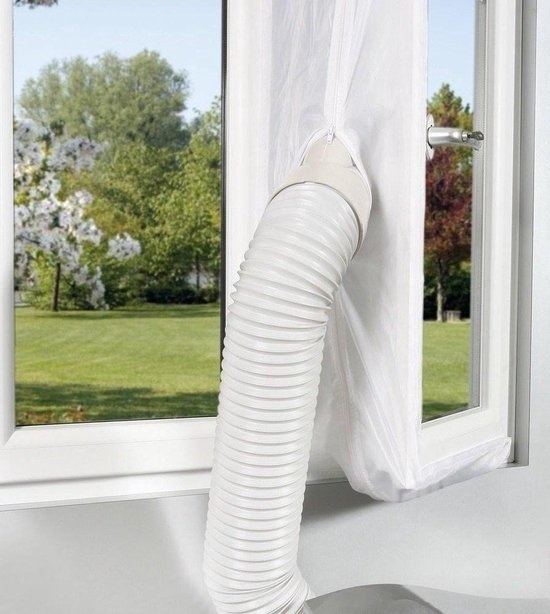 Oak's First Raamafdichtingsset voor airco's universeel 4 meter - Ritsafsluiting - Tegen insecten