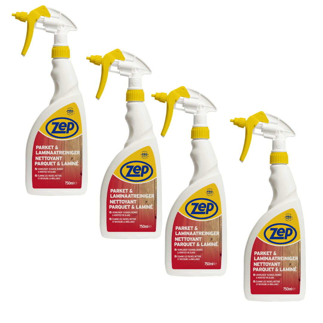 ZEP Parket & Laminaatreiniger - 750 ml x 4 stuks- Voordeelverpakking - 4 stuks