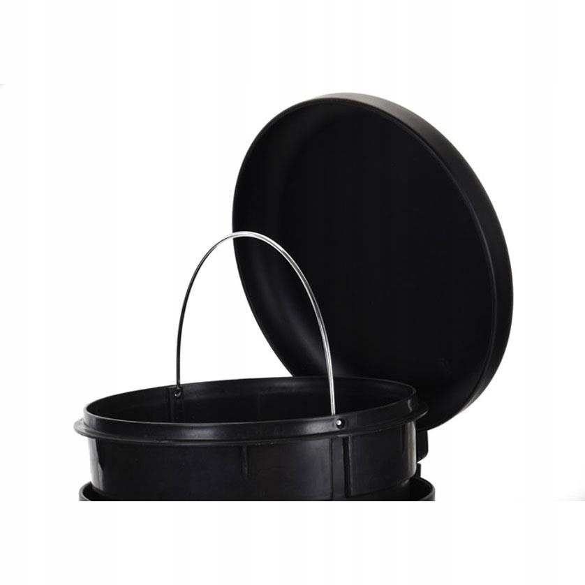 Excellent Houseware Pedaalemmer - Prullenbak met pedaal - 30 L - 30 x 64 cm - Zwart