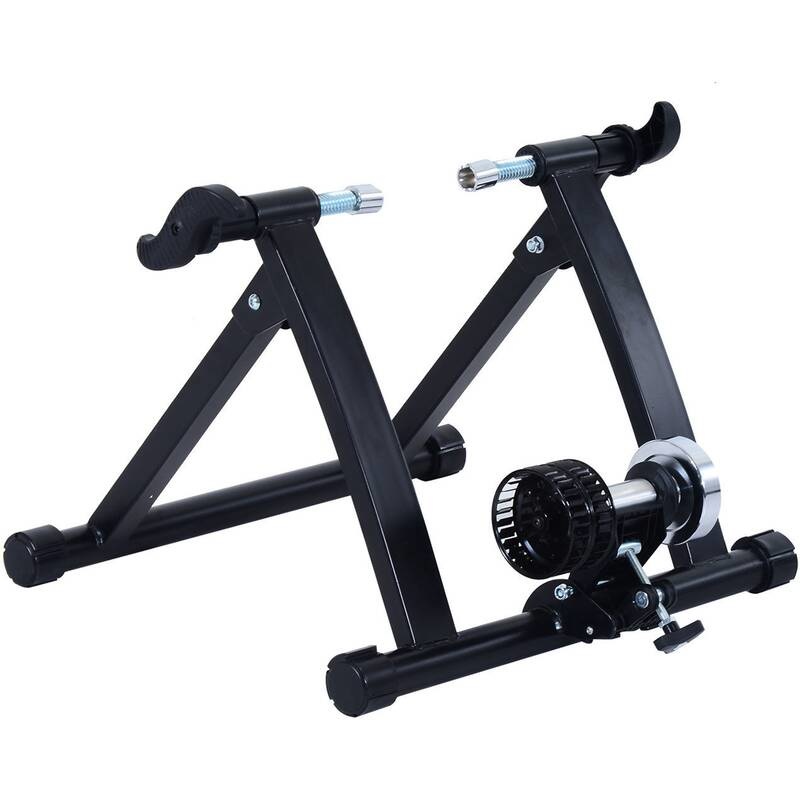 HOMdotCOM Fietstrainer fiets lucht hometrainer roltrainer 26-28 inch 2 kleuren