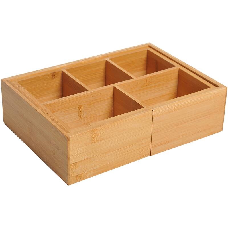 HOMdotCOM Opbergdoos organizer lade bamboe natuur
