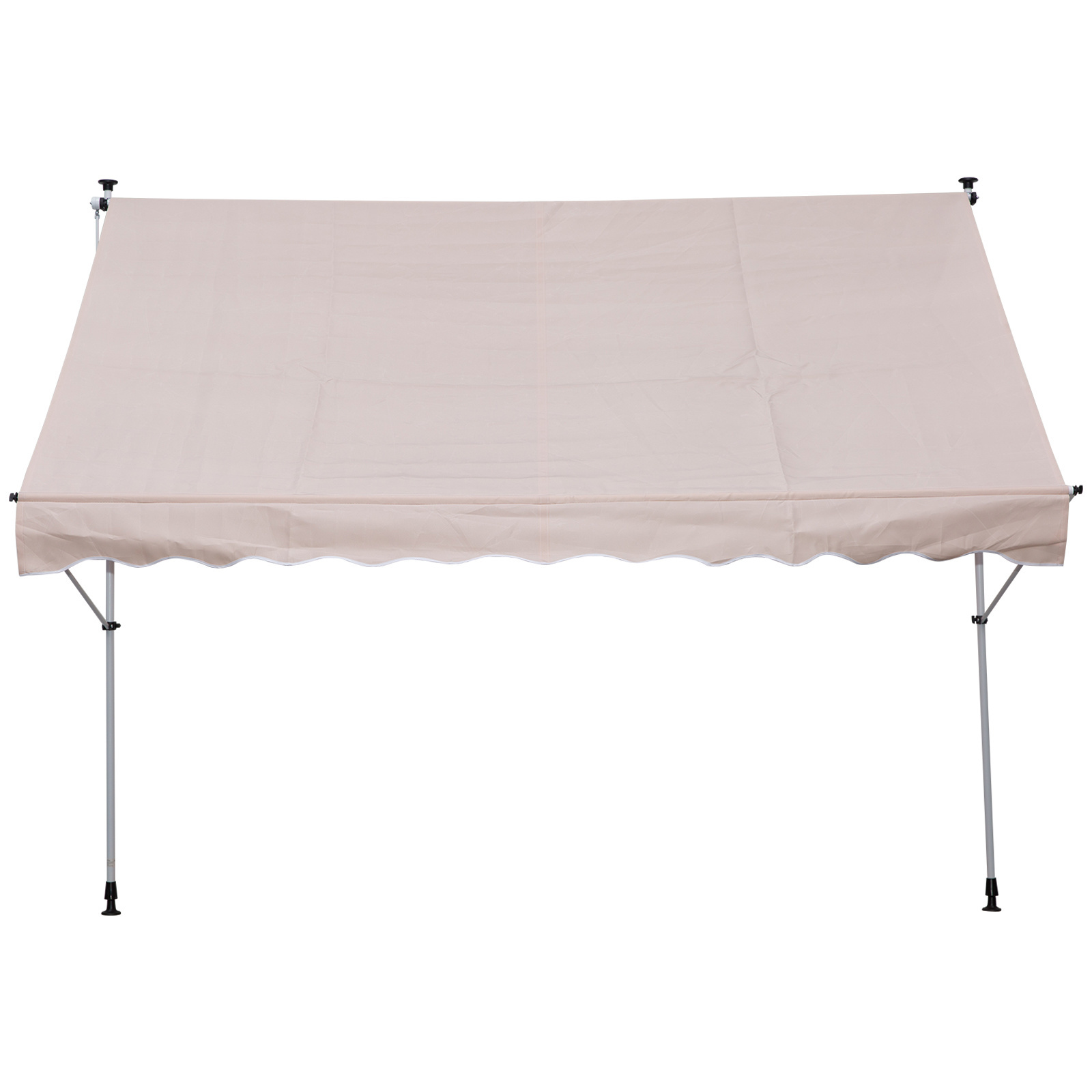 Sunny Luifel vouwarm knikarmluifel zonwering handslinger balkon aluminium 2 x 1,5 m beige