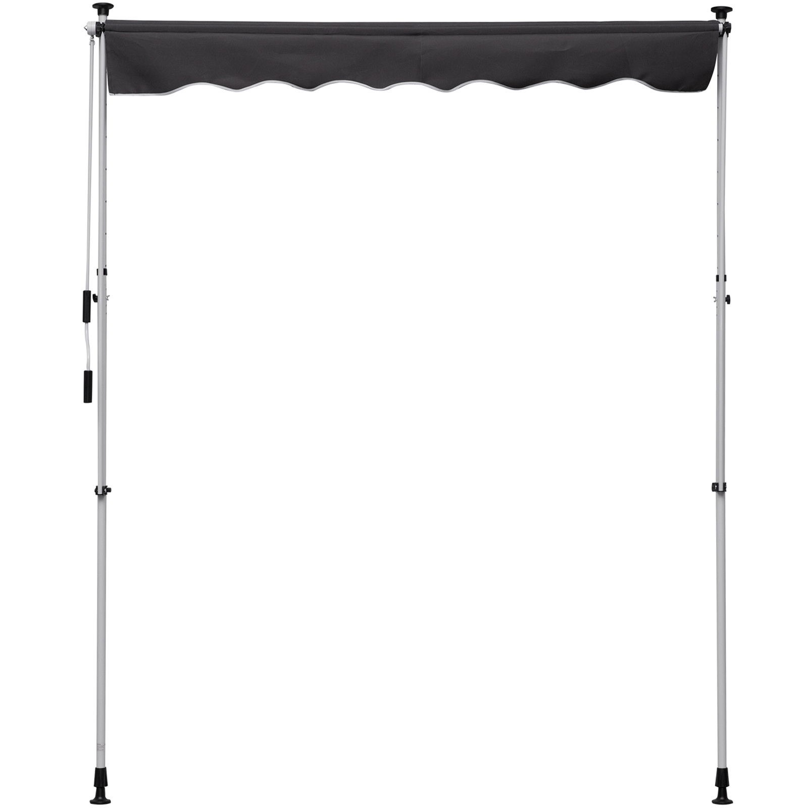 Sunny Luifel vouwarm knikarmluifel zonwering slinger balkon aluminium 2 x 1,5 m grijs