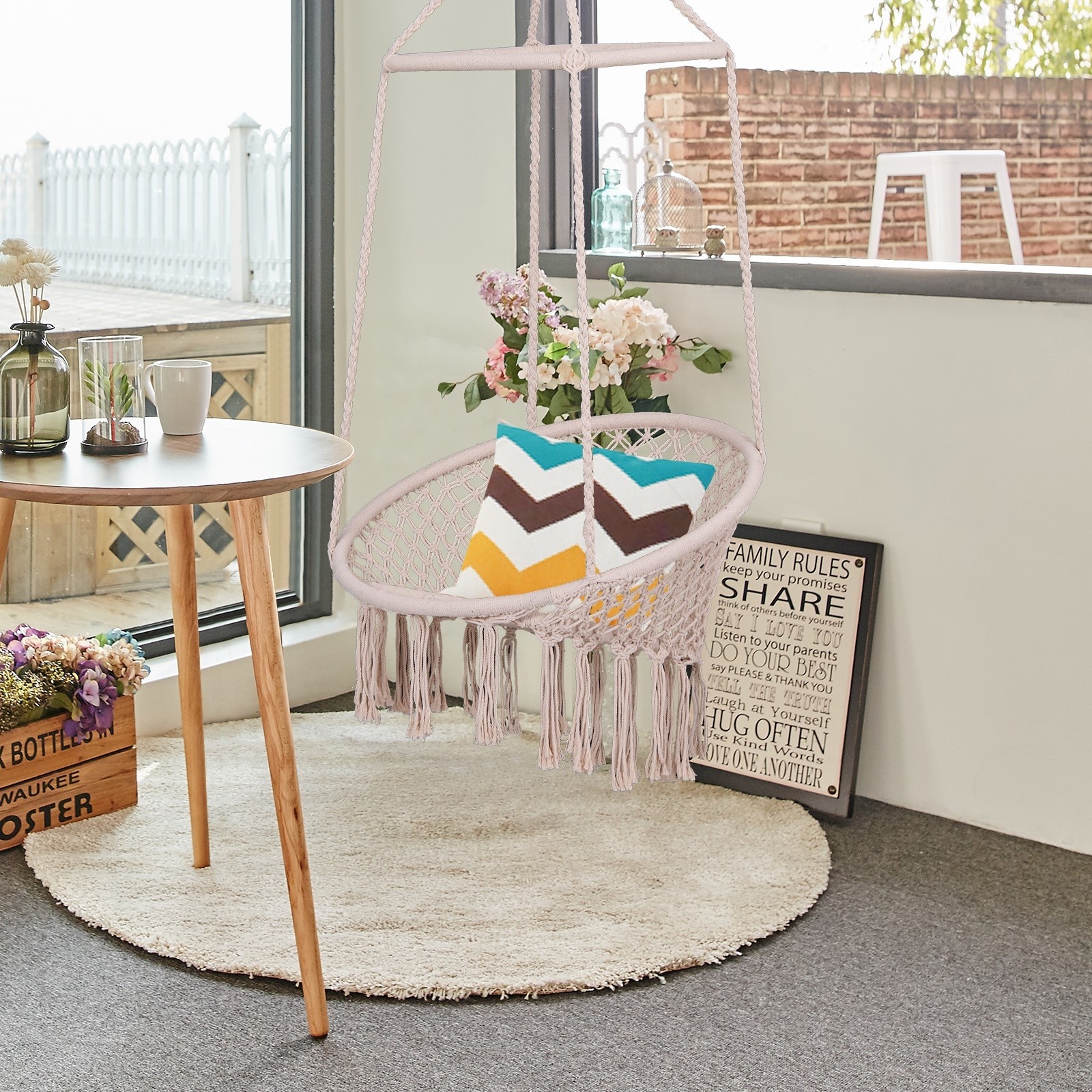 Sunny Hangstoel hangschommel vintage buiten hangstoel ¯80 x 150 h cm max. 120 kg