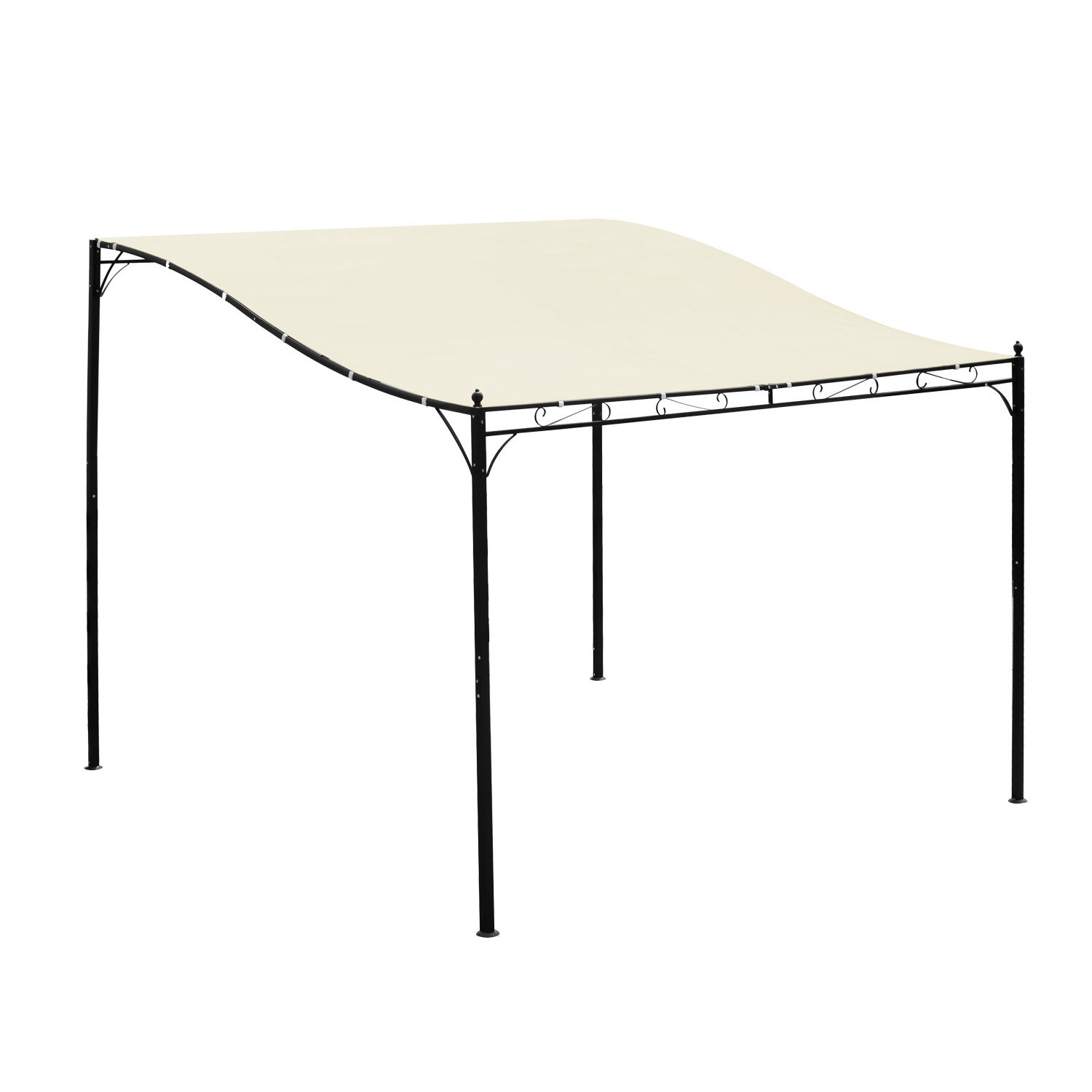 Sunny Pergola partytent paviljoen overkapping tent metaal crème 297x297 cm