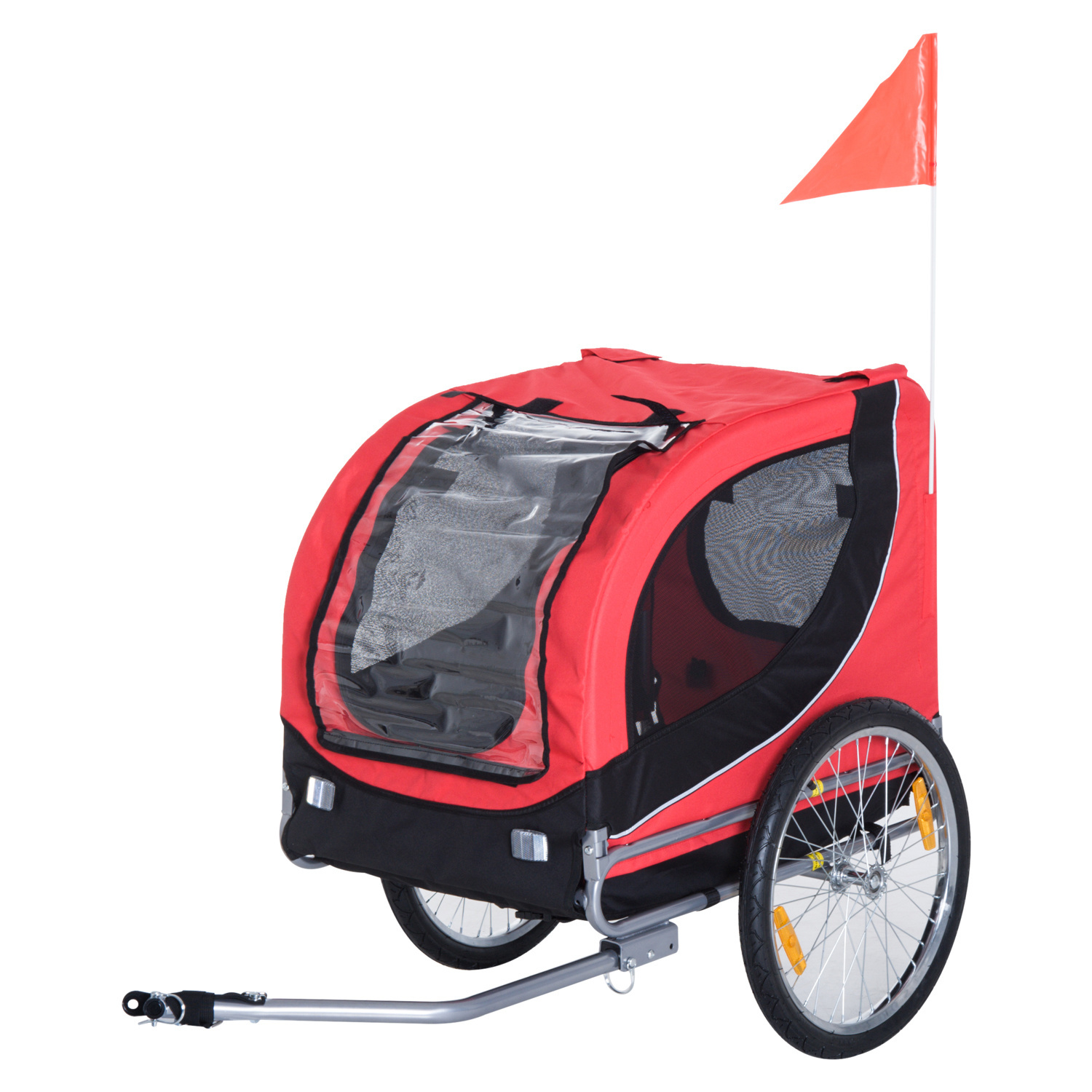 Paws Hondenaanhanger fietskar hondenfietskar rood/zwart