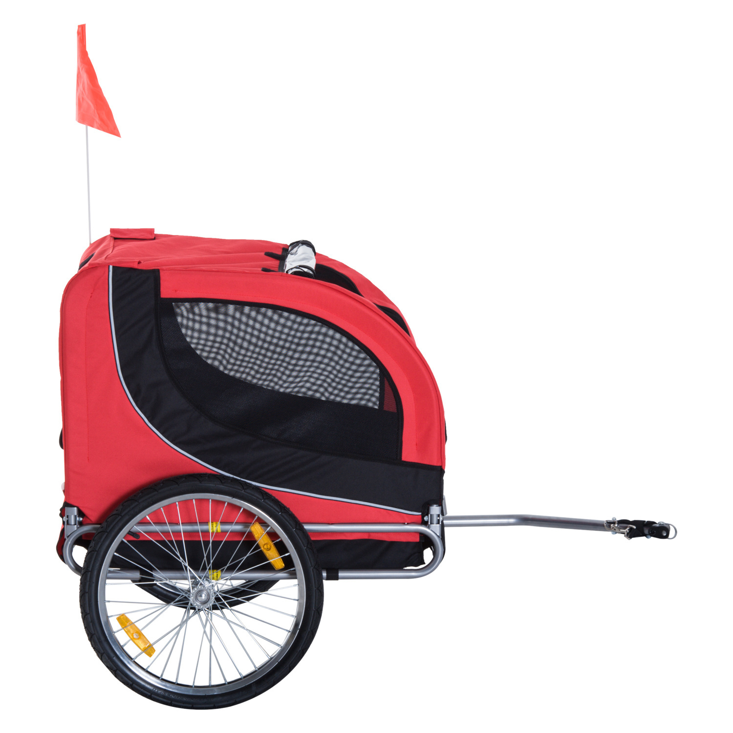 Paws Hondenaanhanger fietskar hondenfietskar rood/zwart