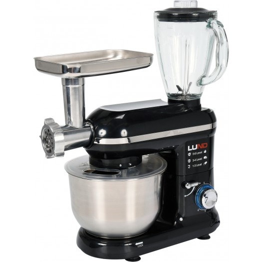 LUND Keukenmachine mixer 3in1 - 1000W - 240V - 6 snelheden en turbofunctie