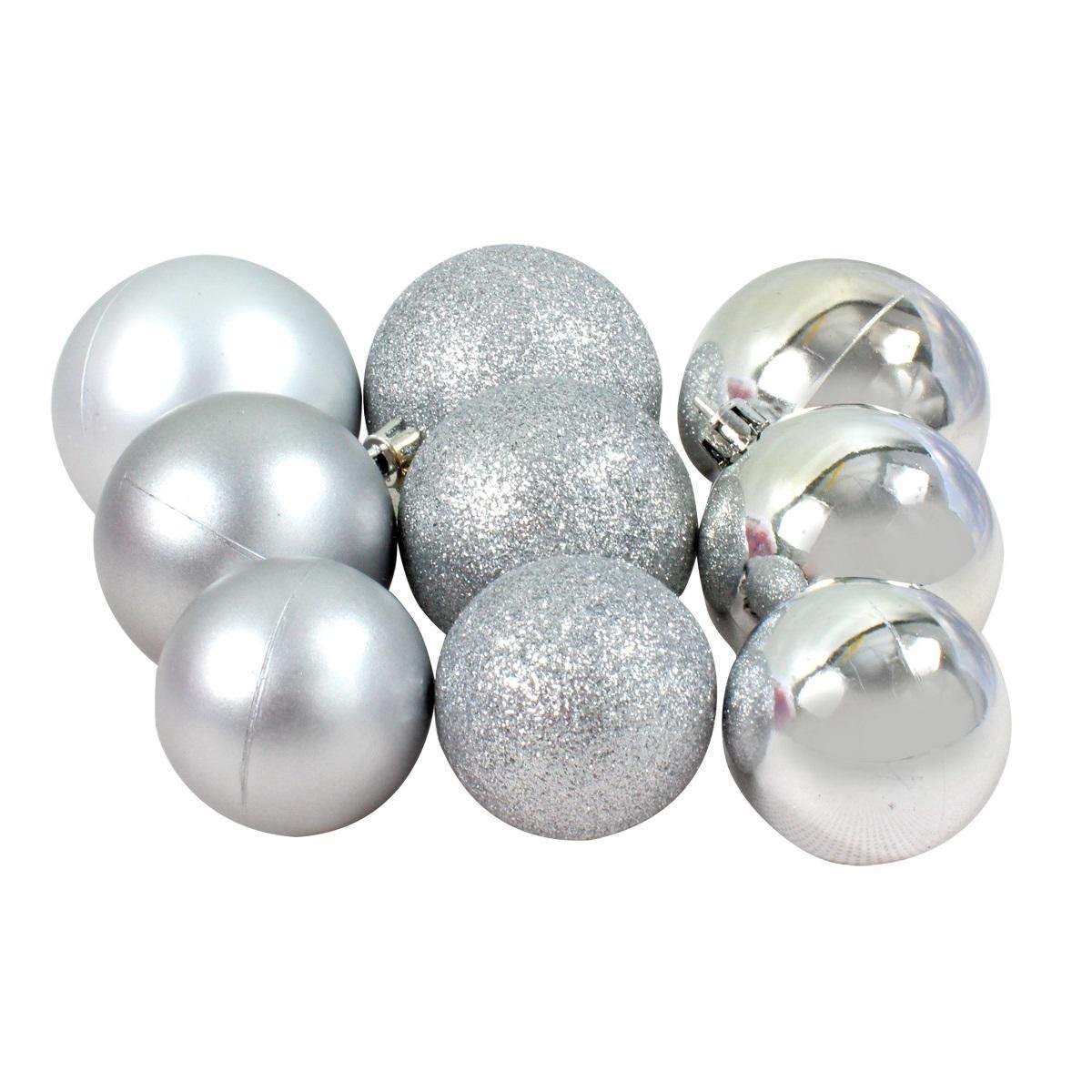Party Lighting Kerstballen Zilver 70 stuks INCLUSIEF opbergdoos en ophangkoortjes