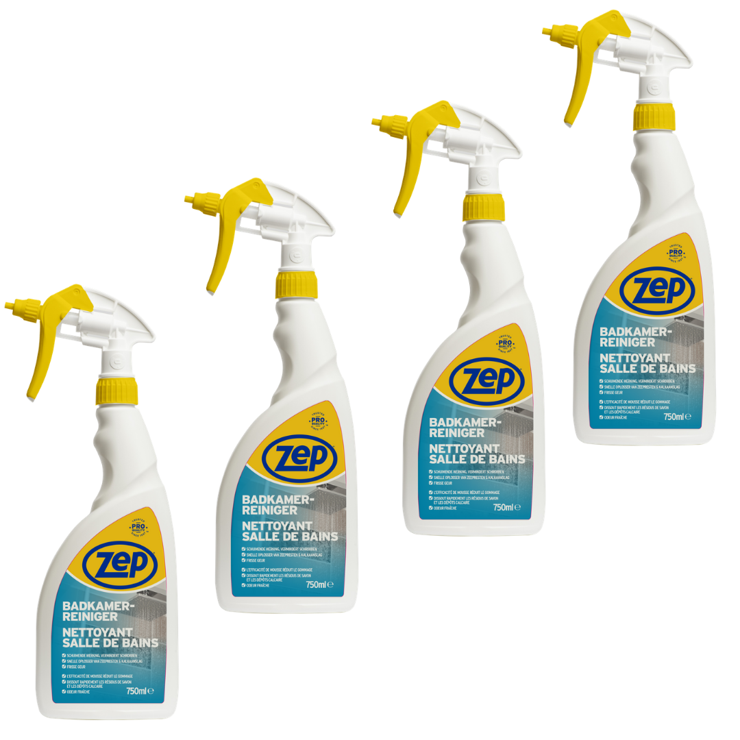 ZEP Badkamerreiniger - 750 ml x 4 stuks - Voordeelverpakking - 4 stuks
