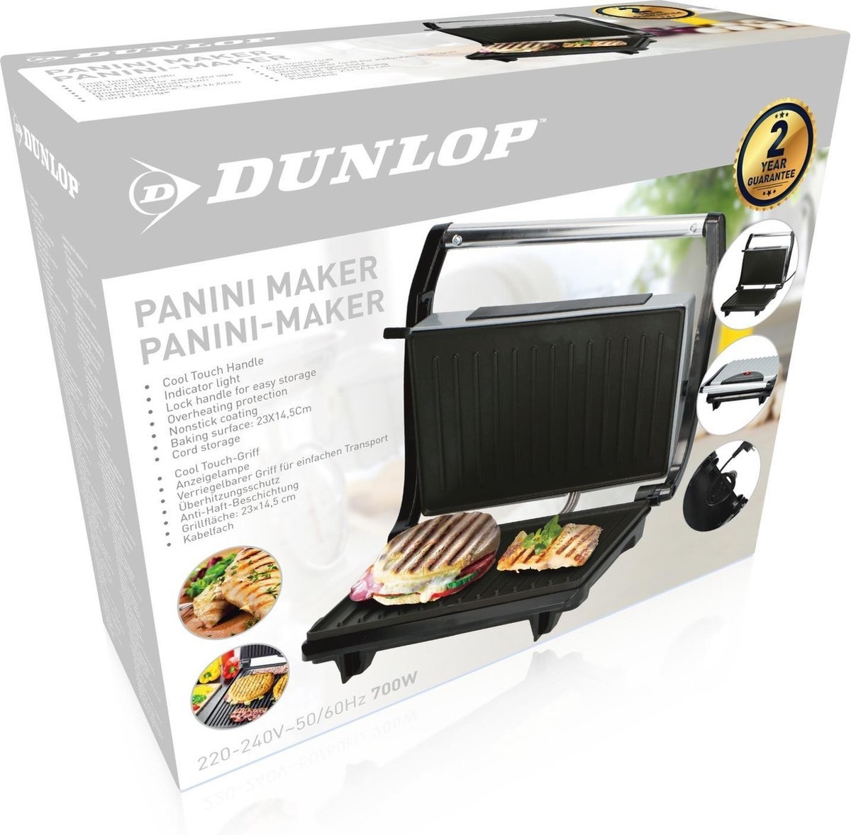 Dunlop Contactgrill - 700W
