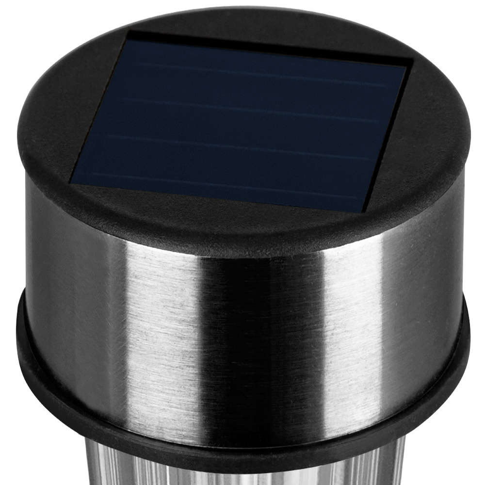 DUB LED Solarlampen Set van 8 - RVS - Tuinverlichting - Prikspots- 31cm - Meerdere kleuren