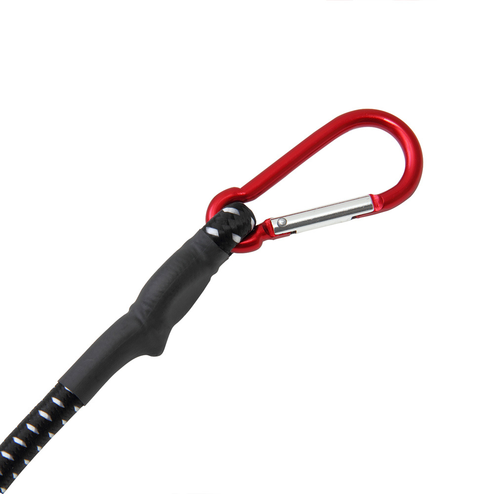 DBA Rubberen Snelbinder met Karabijnhaak 100cm x 10 mm diameter - Zwart