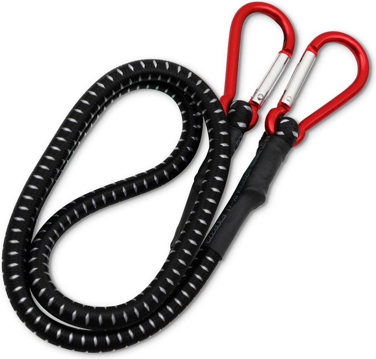 DBA Snelbinder met karabijnhaak 80cm x 10 mm - Set Van 2 Stuks - 80Cm