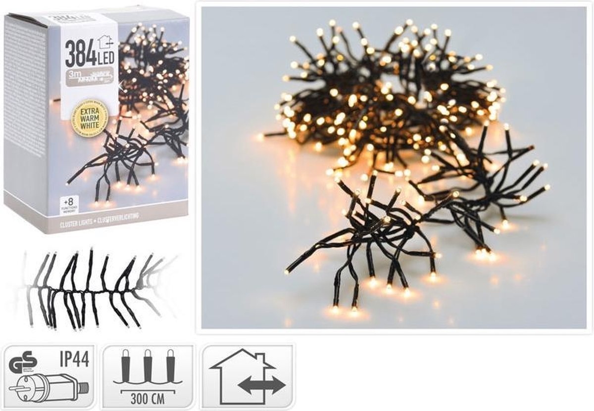Clusterverlichting 384LED - Warmwit - 3m