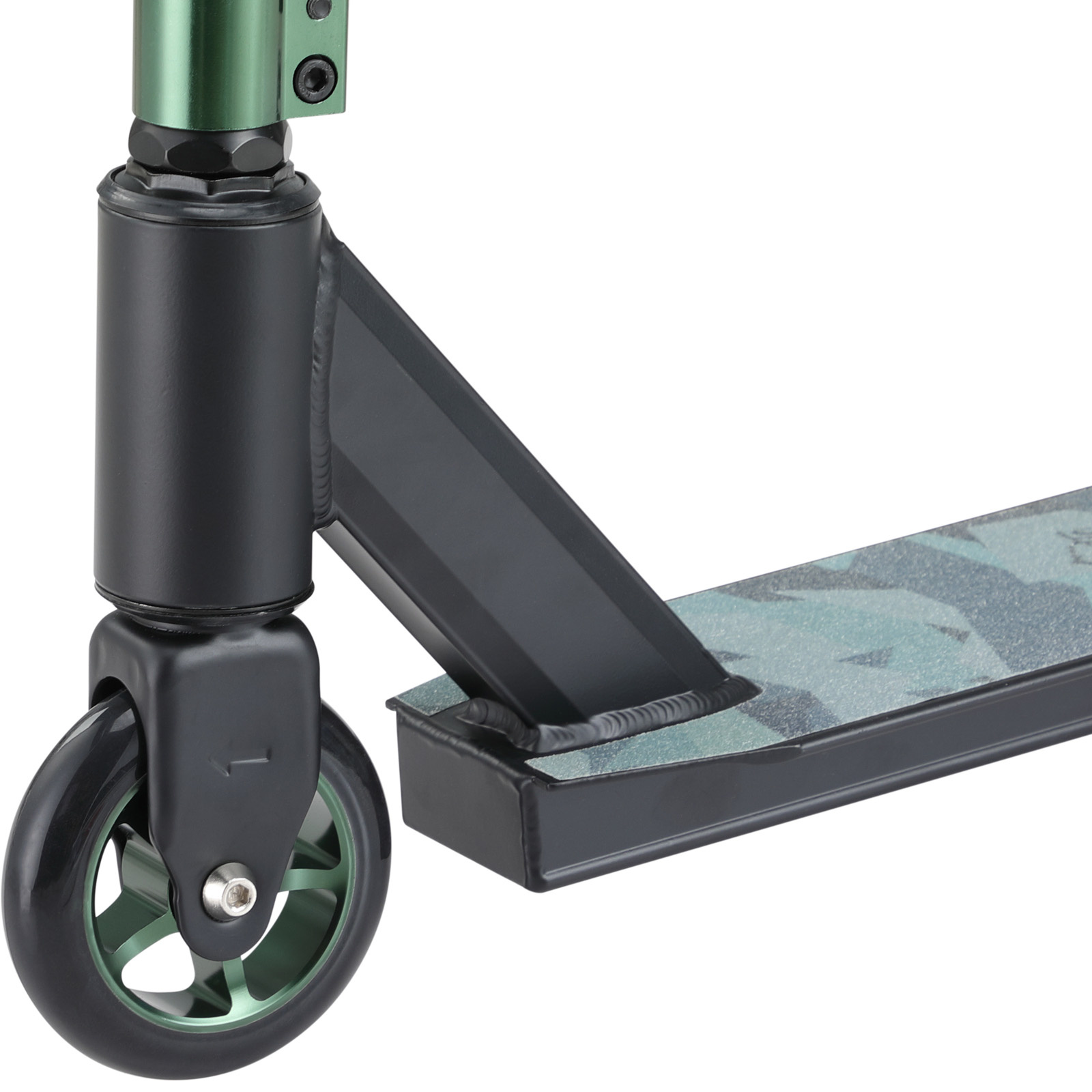 Sportana Premium Stuntstep Stuntscooter - Camouflage / Groen - ABEC 9 - Aluminium