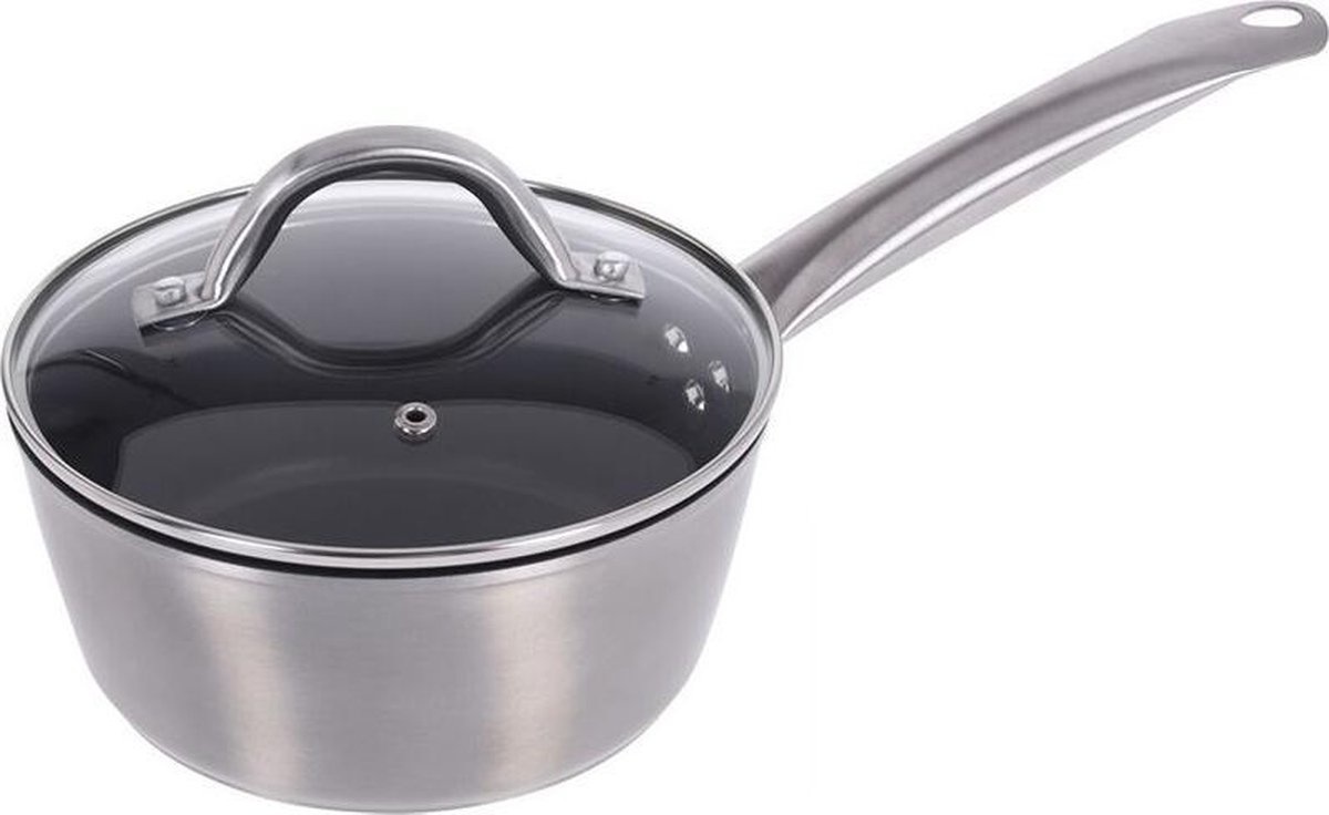 Excellent Houseware Steelpan -18 cm - Zilver