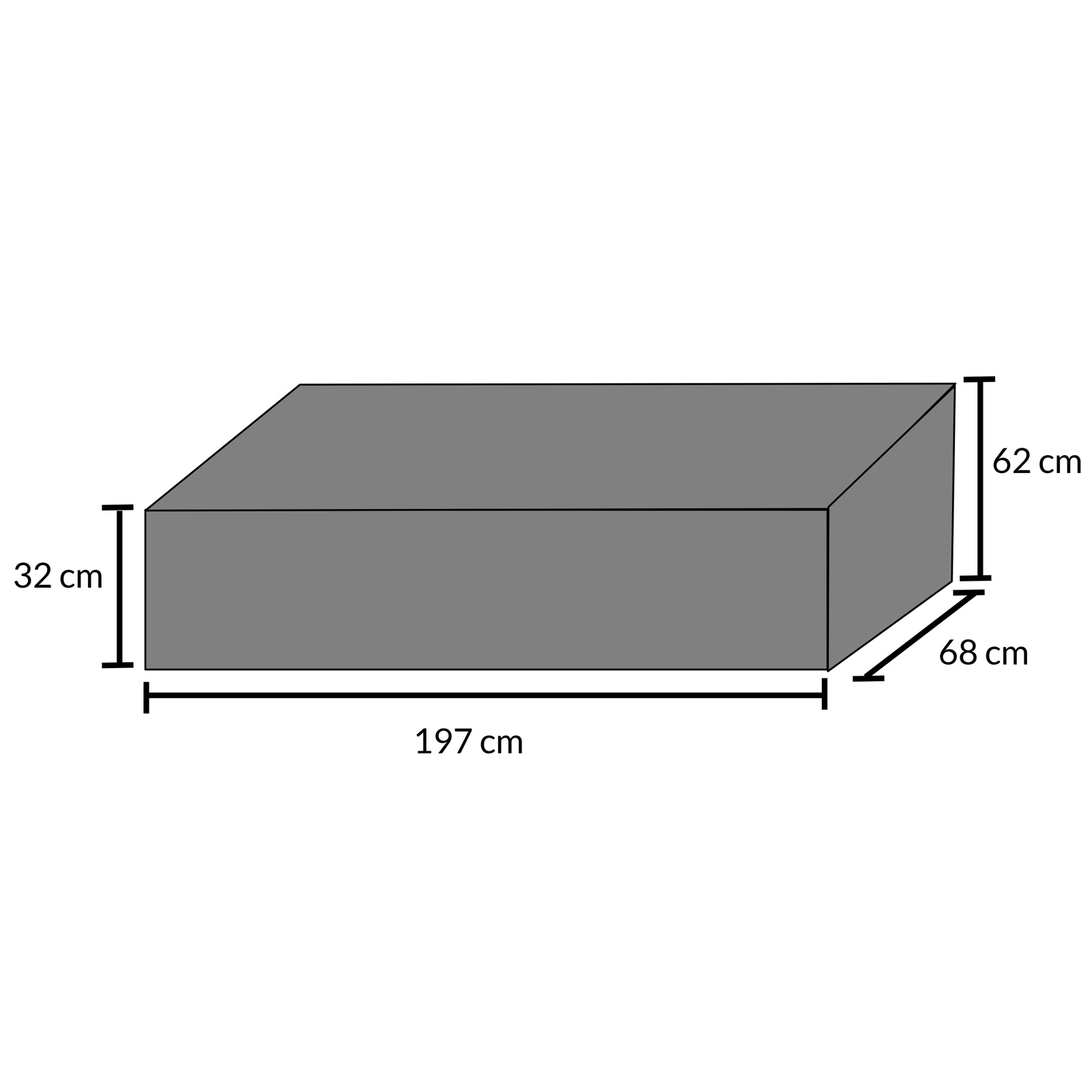 Kings Tuinmeubelhoes - Beschermhoes - Weerbestendig -197x68x32/62cm - Groen