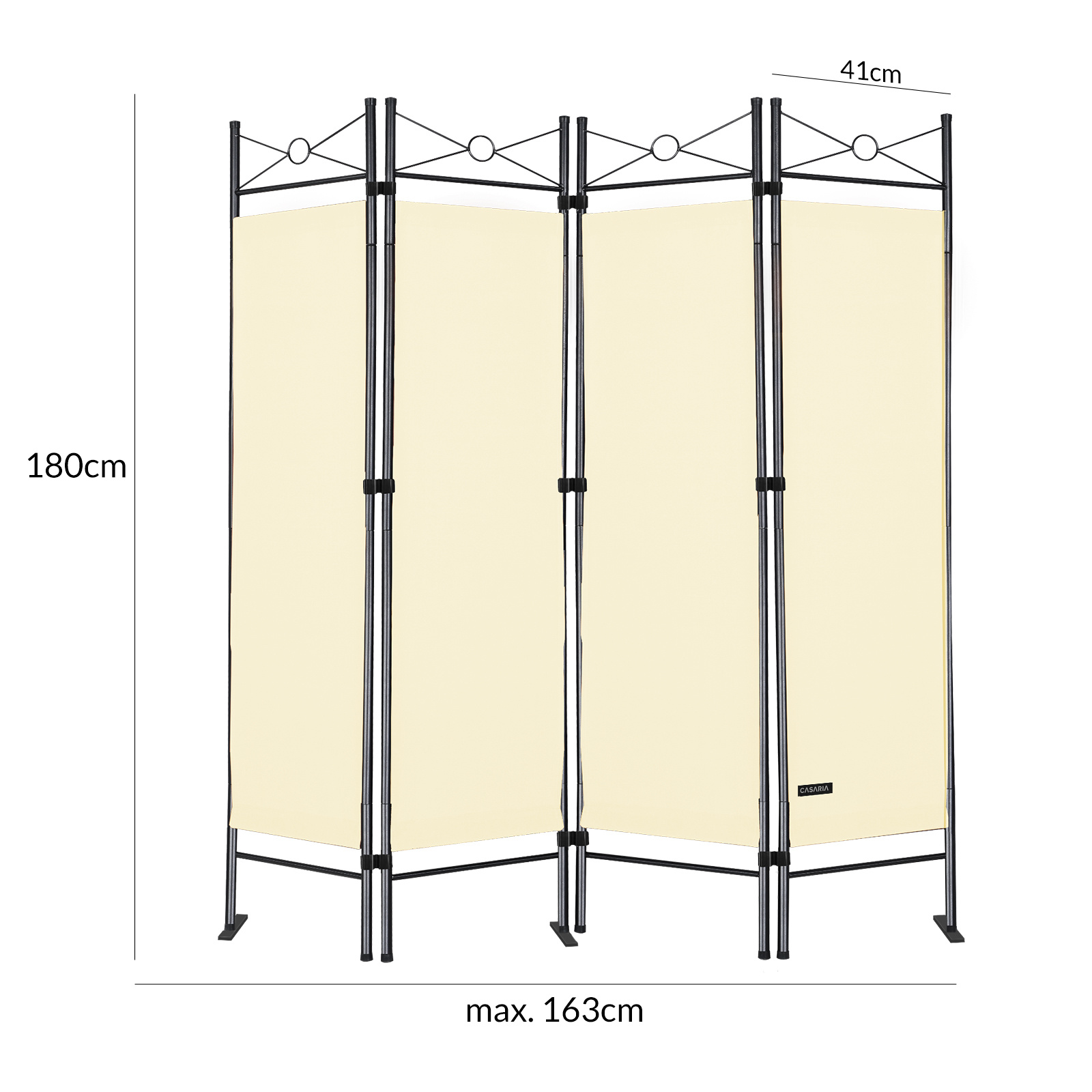 DBA kamerscherm - wit - 180 x163cm - Polyester