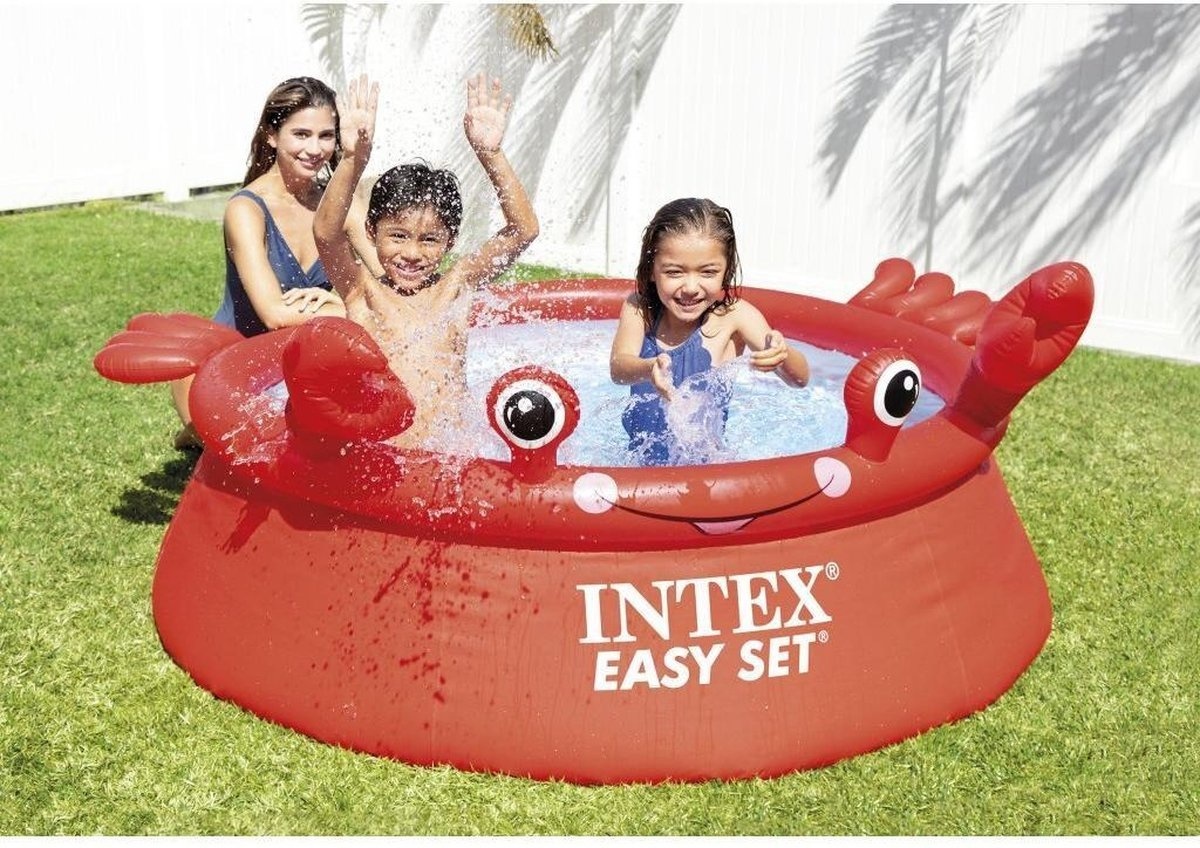 Intex Opblaaszwembad Happy Crab 183 X 51 Cm Pvc Rood