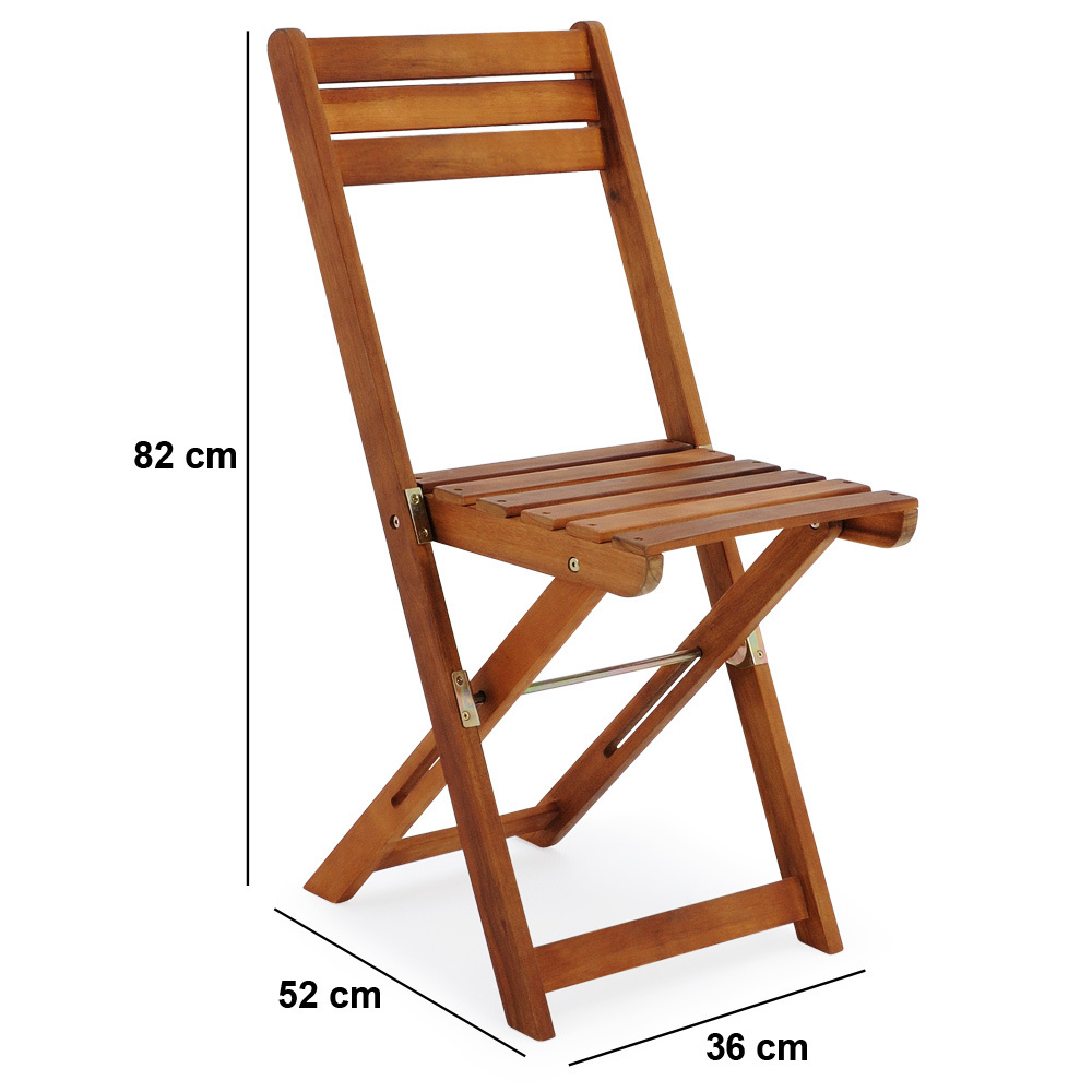 Deubois 3-delige Balkonset van acaciahout - 2 stoelen en 1 tafel