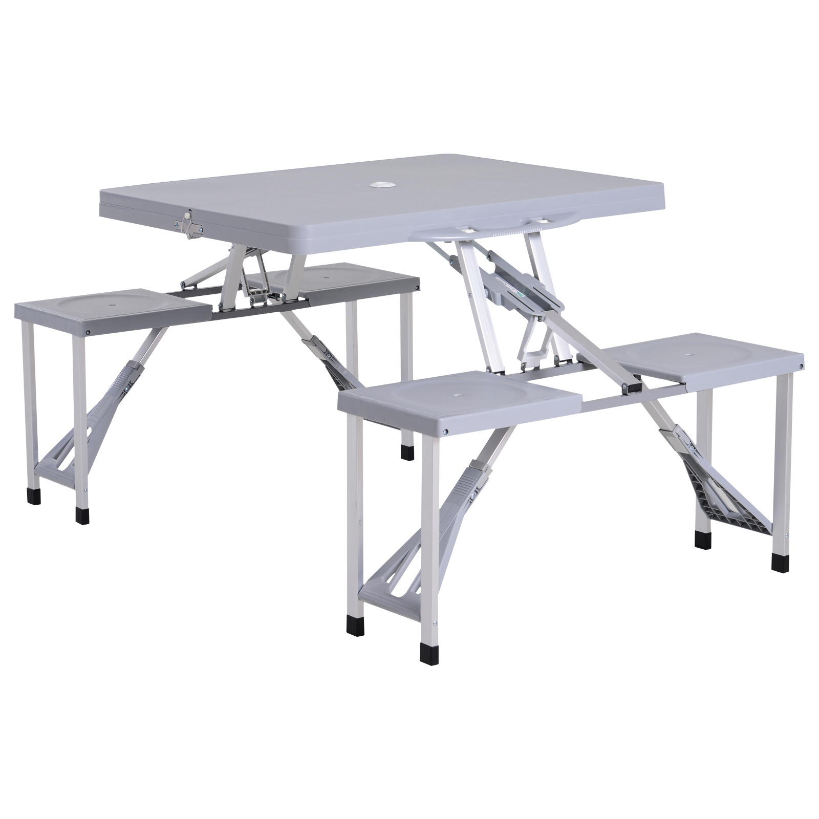 Sunny Campingtafel set klaptafel met 4 stoelen aluminium 135 x 82 x 66 cm