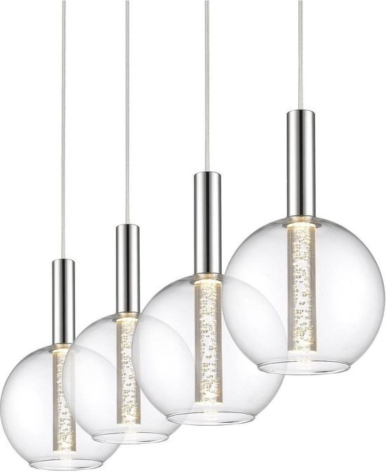 Brilliant hanglamp Elegante LED hanglamp 4-lichts chroom
