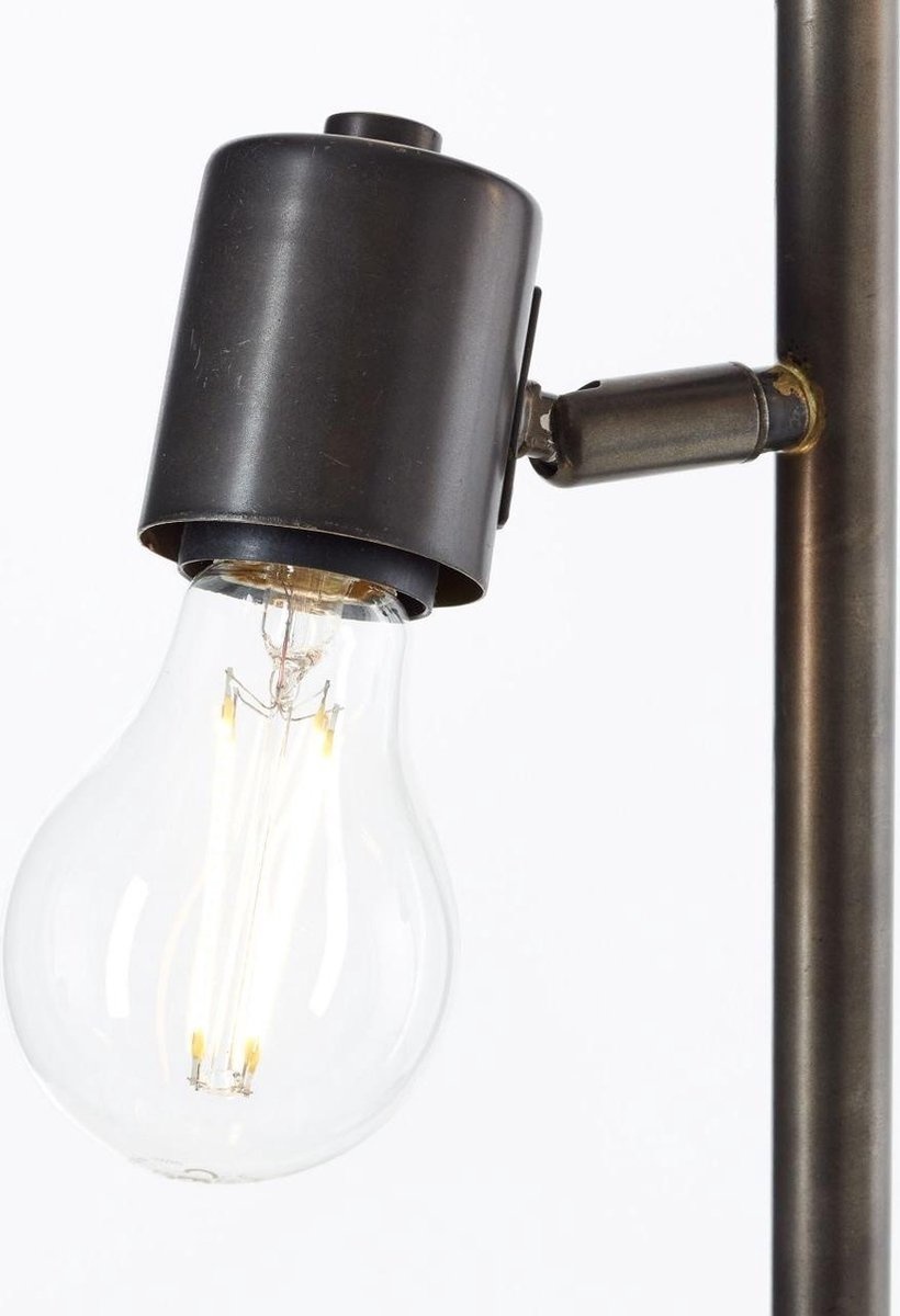 Brilliant Vloerlamp 1-licht antiek 4x A60, E27, 30W - MET voetschakelaar