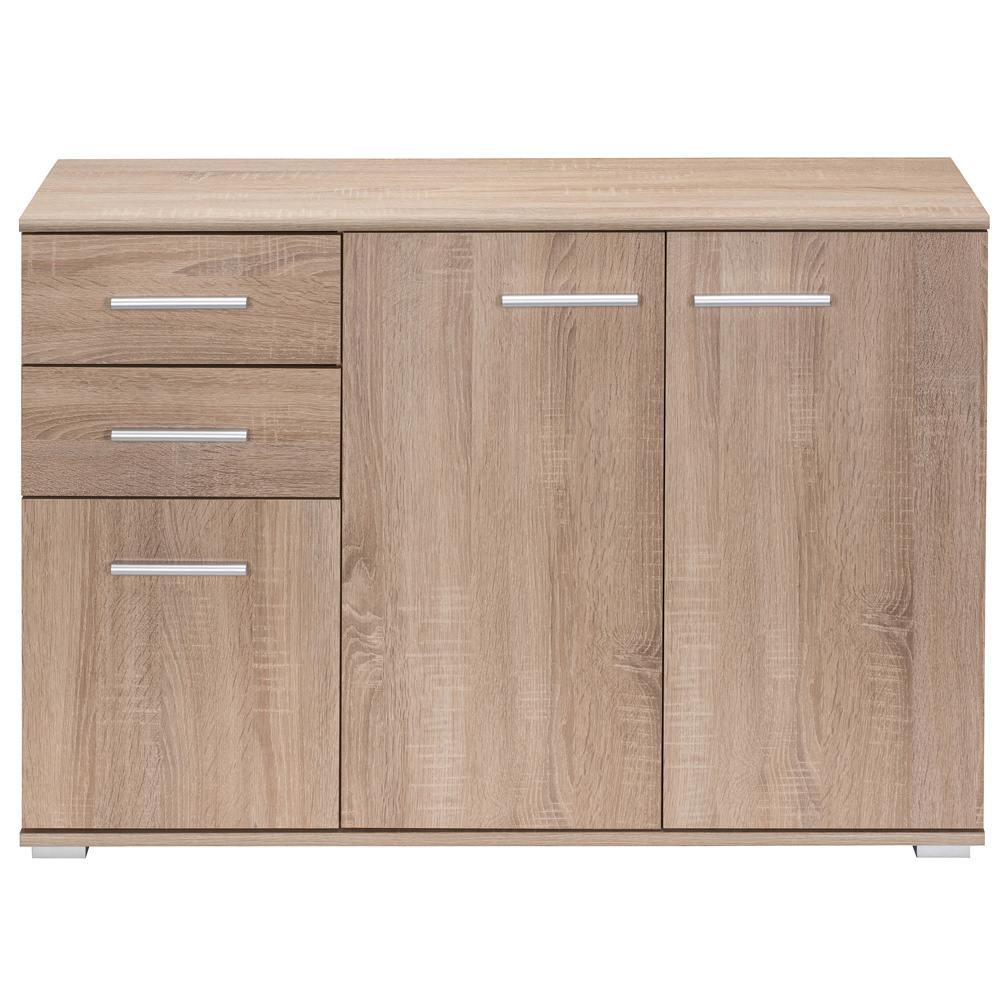 Dressoir / Ladekast met 3 deuren & 2 lades - MDF - 107x75x35cm