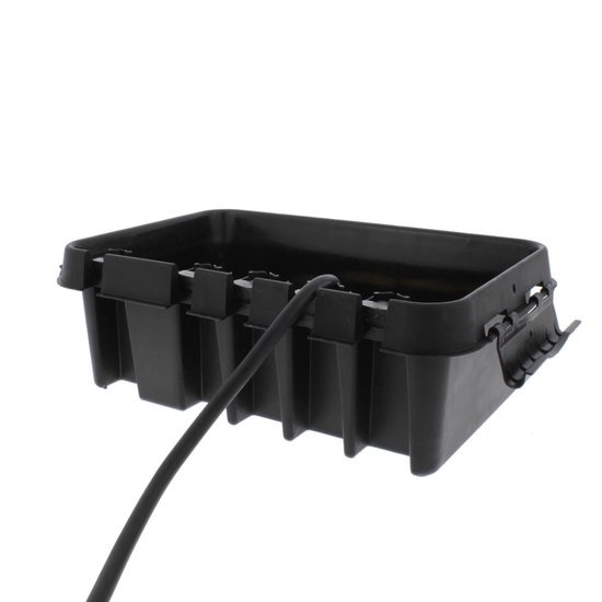 Dribox waterdichte kabelverdeelbox voor stopcontacten- IP55 - 28,5 x 15 x 11 cm - Zwart