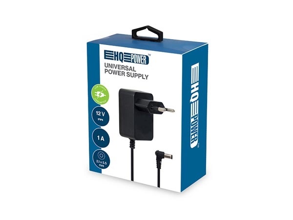 HQ-Power Universele Voeding - 12 Vdc - 1 A - 12 W - Connector (2.1 X 5.5 Mm)