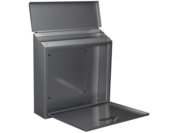 Perel Brievenbus Monaco Zilver - 368x100x365 mm