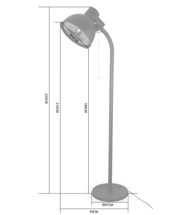 Perel Terrasverwarmer Staand - 2000W - Lantaarn - 43x70x230 cm