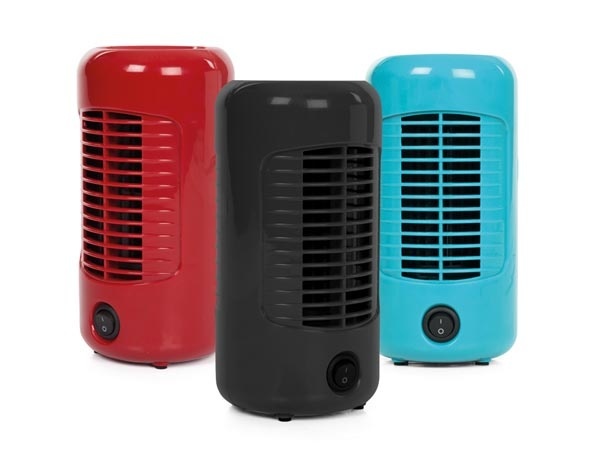Display Met 3 Ventilatoren - Ø 10 Cm X H 20 Cm - Rood - Zwart - Blauw
