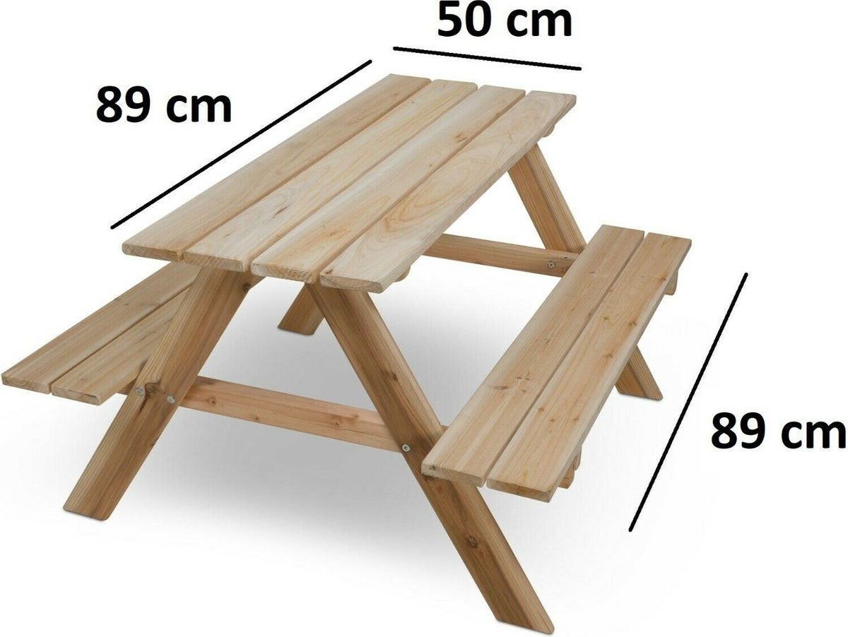 Spielzeuge Picknicktafel voor kinderen - 50x80x89 cm