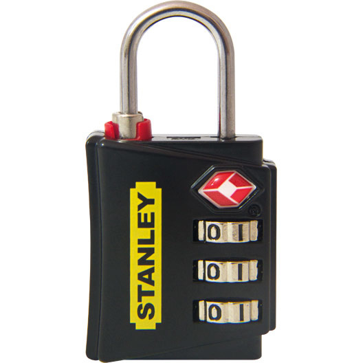 Stanley - Hangslot Voor Reisbagage - Zink - 30 Mm - 3 Cijfers - Zwart
