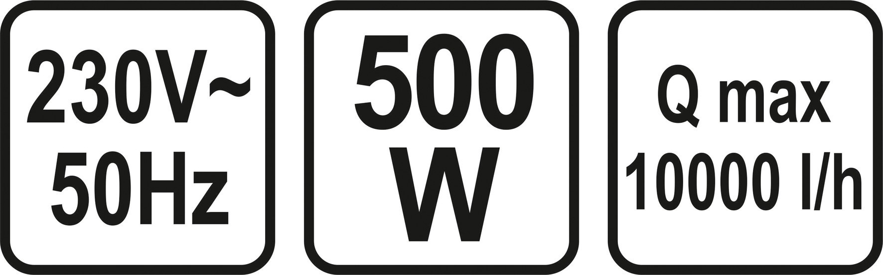 STHOR Dompelpomp - 500W - 10.000l/h MET Tuinslang van 15 Meter incl. sproeier en koppelstukken EN Kraanstuk 1"