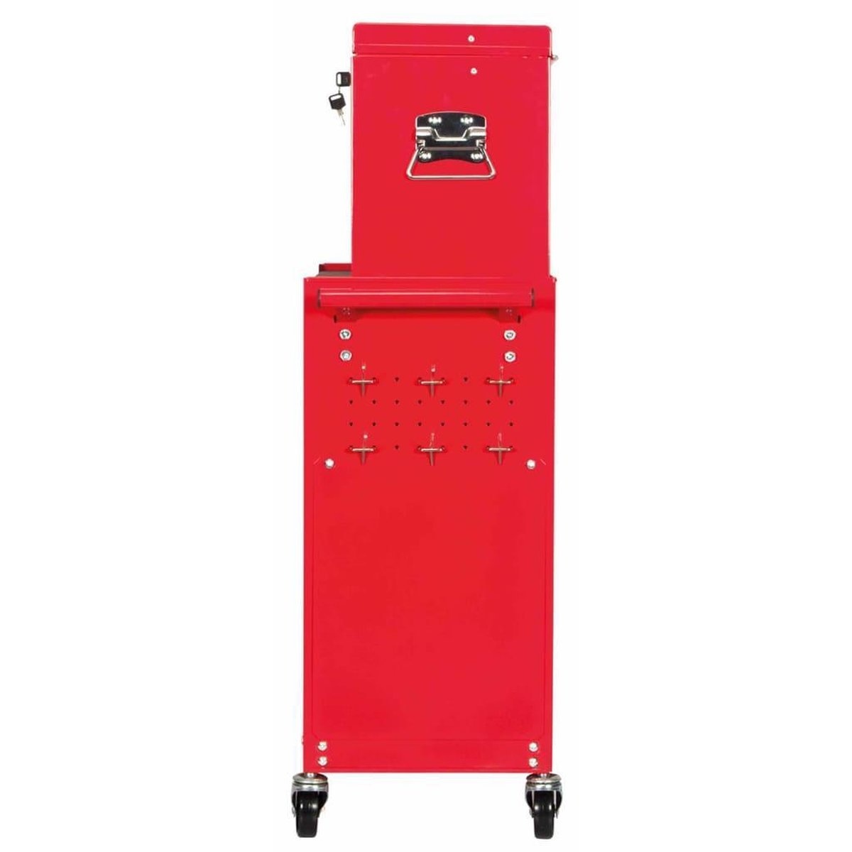 Toolland Gereedschapswagen MP88- 8 lades met Slot - 62x33x108 cm - Afneembare koffer - Rood