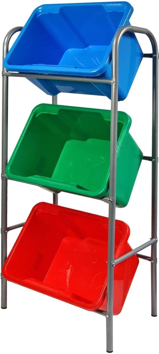 Werkzeug Set Opbergrekken voor 6 kratten - 50x33x116 cm - Max 17KG per kistvak - 2 stuks
